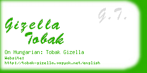 gizella tobak business card